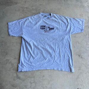North Dakota “I fish to stay in shape” graphic tee 1990s mens size XXL
